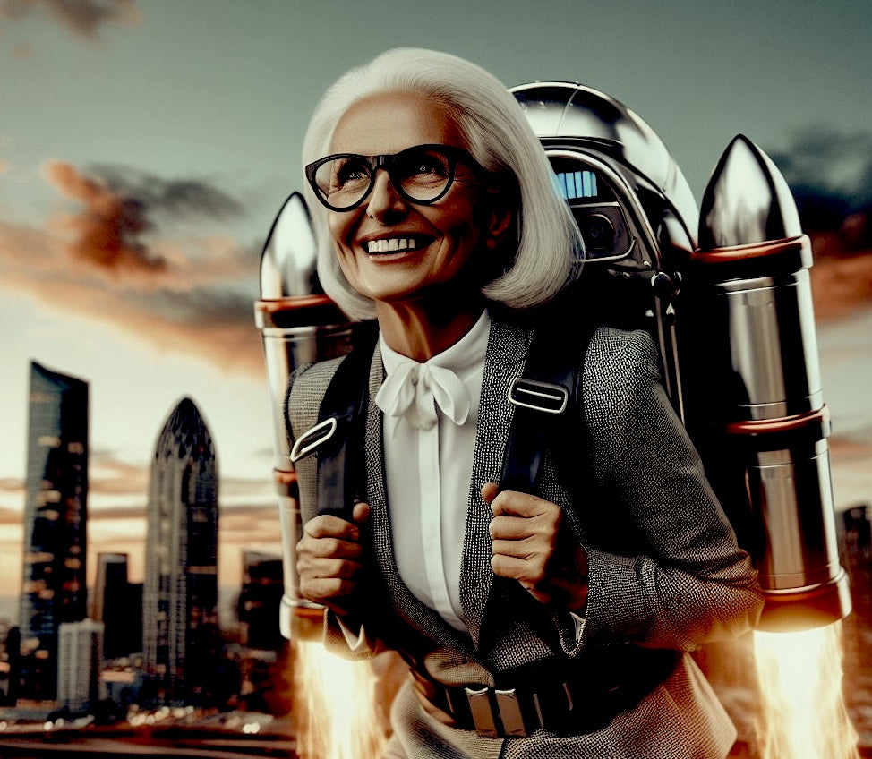 Elder Business Woman JetPack