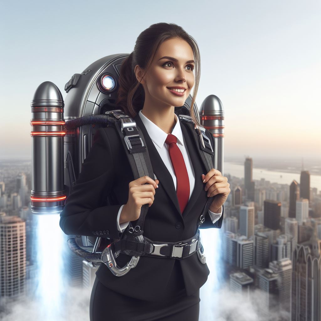 Young Woman JetPack